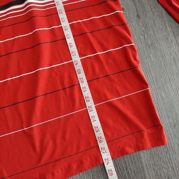 UNDER ARMOUR Coldgear Loose 1/4 Zip Pullover Red Striped Medium Sweater - Picture 6 of 6